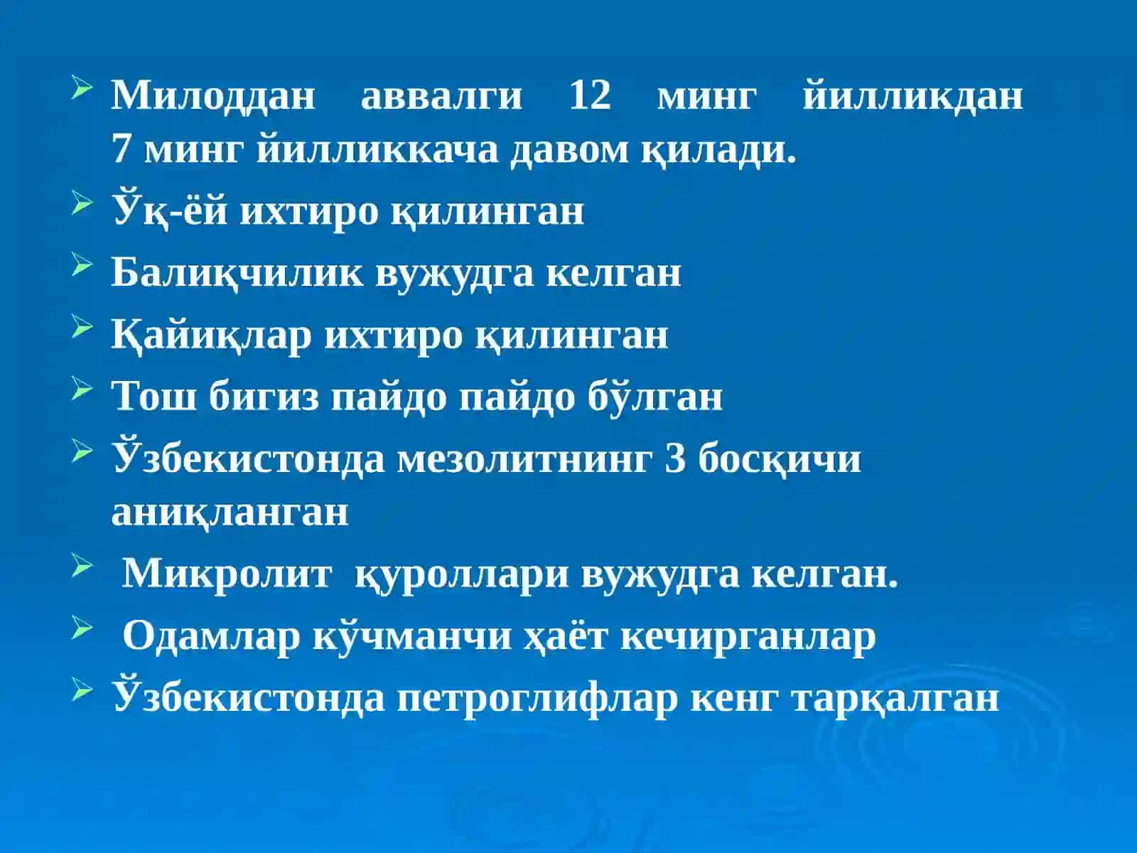 Мезолит даври археологияси 3