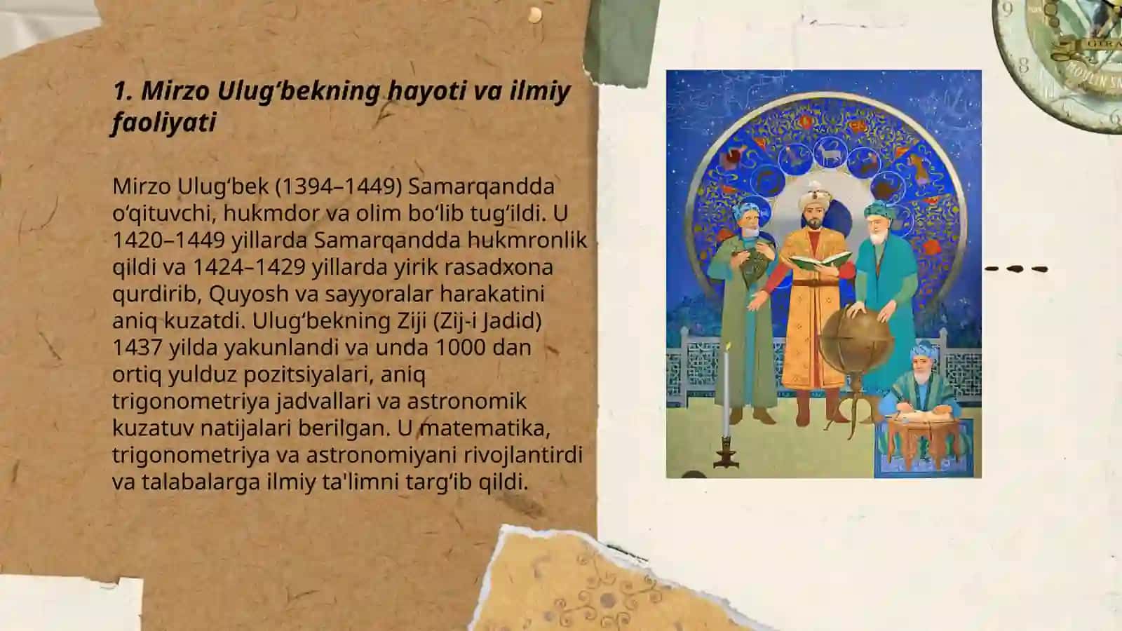 Mirzo Ulugʻbekning hayoti va ilmiy faoliyati 3