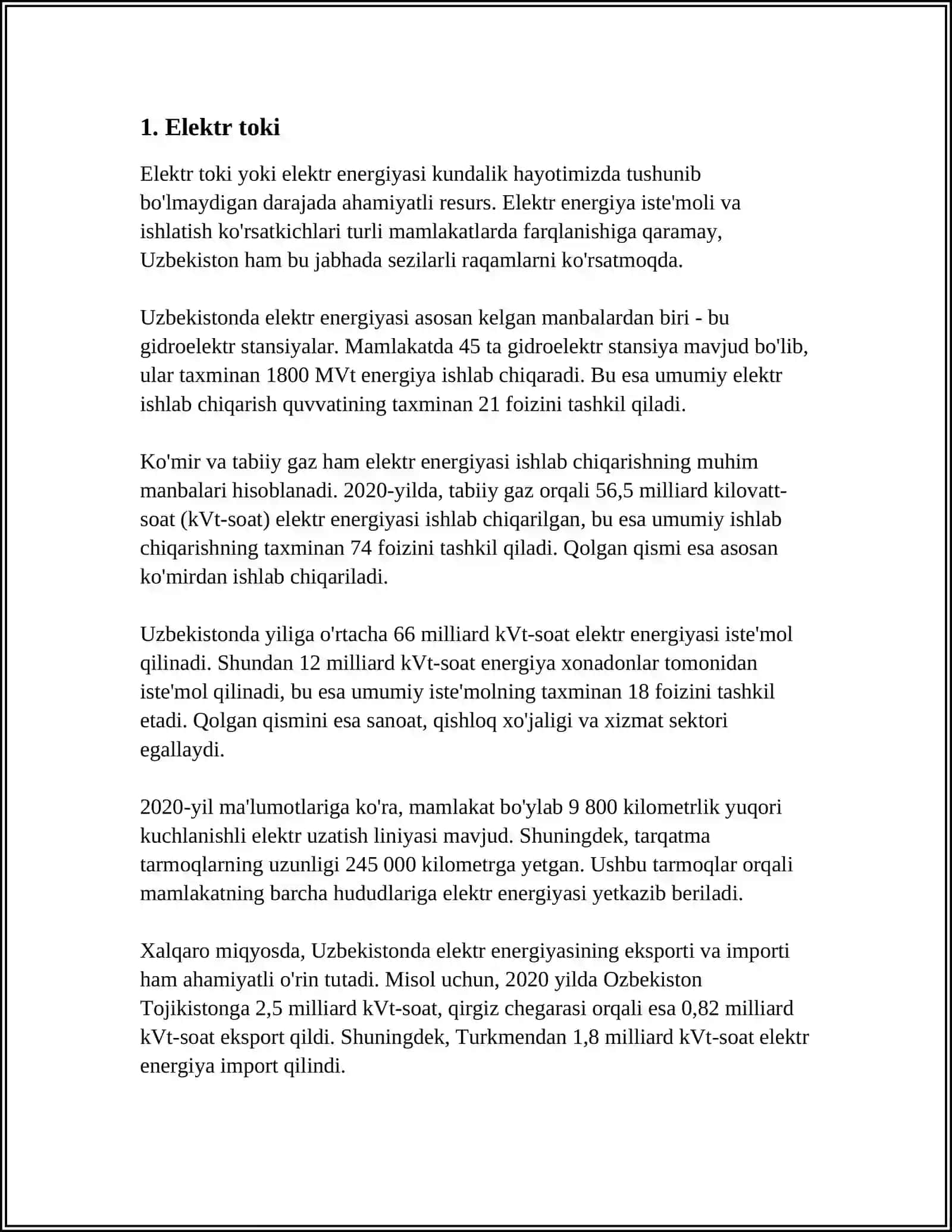 ELEKTR TOKI NIMA VA UNI XARAKTERLOVCHI FIZIK KATTALIKLAR 3