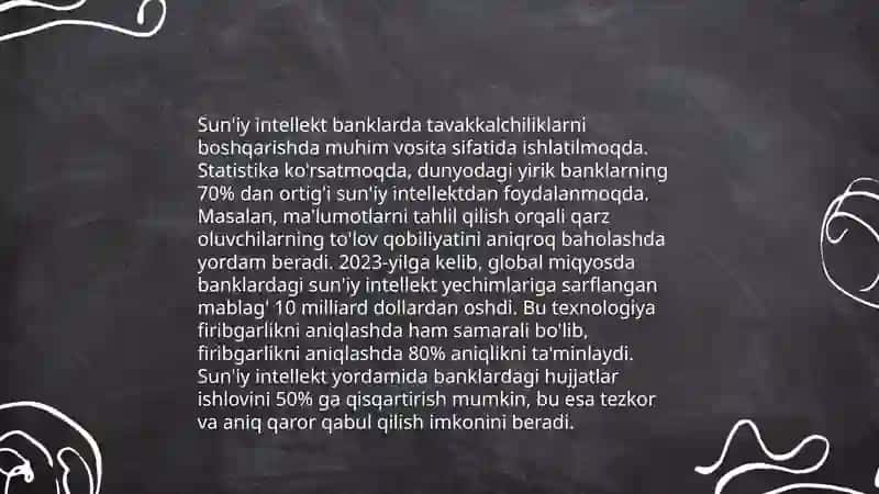 Sun'iy intellekt banklarda 3