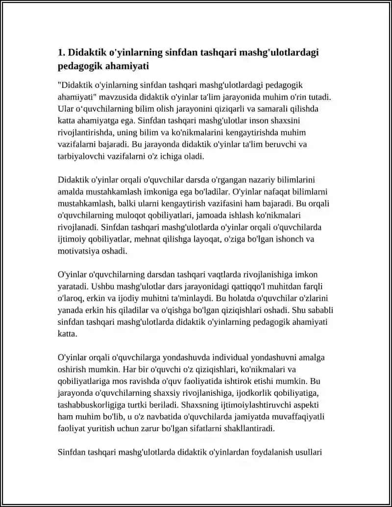 SINFDAN TASHQARI MASHG'ULOTLARDA DIDAKTIK O'YINLARNING AHAMIYATI 3