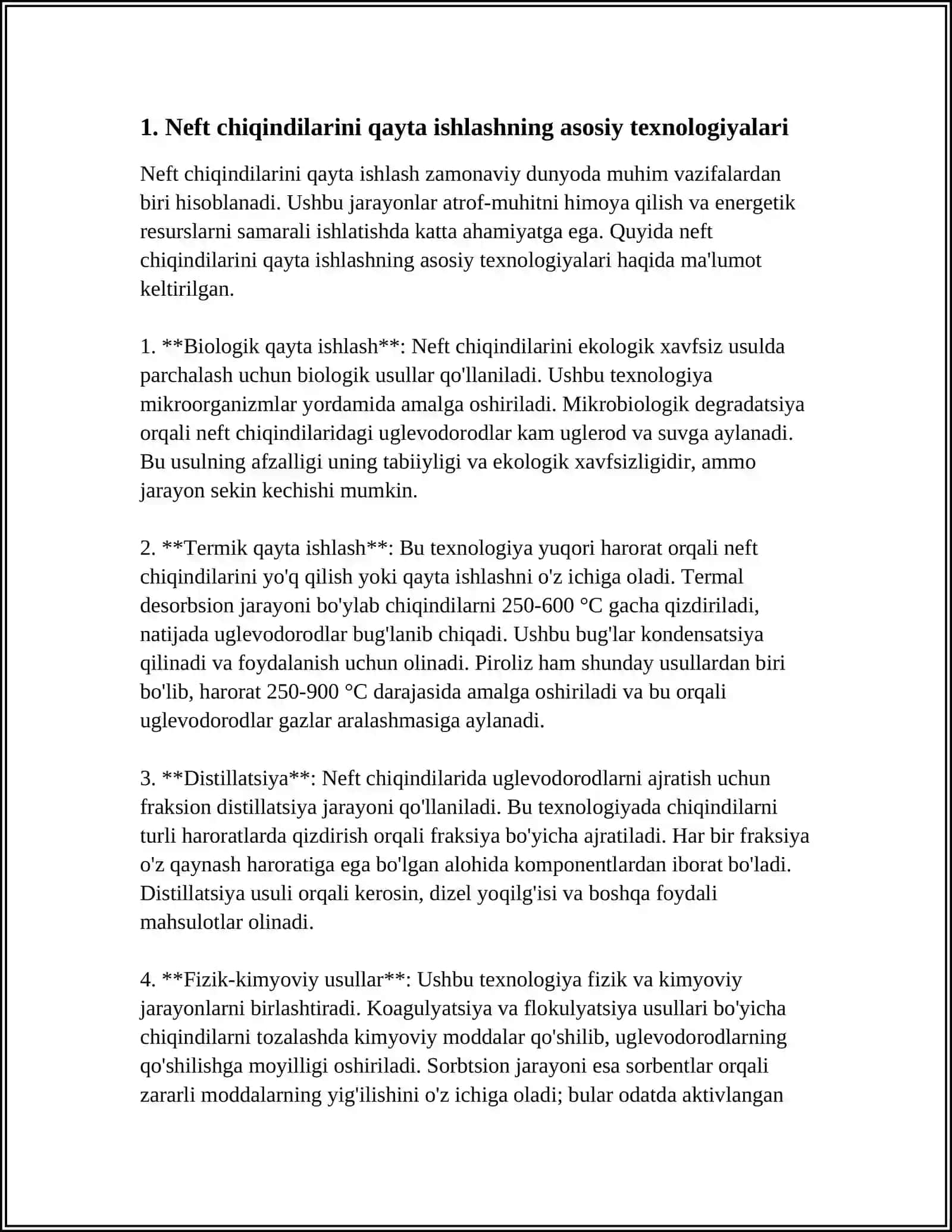NEFT CHIQINDILARNI QAYTA ISHLASH 3