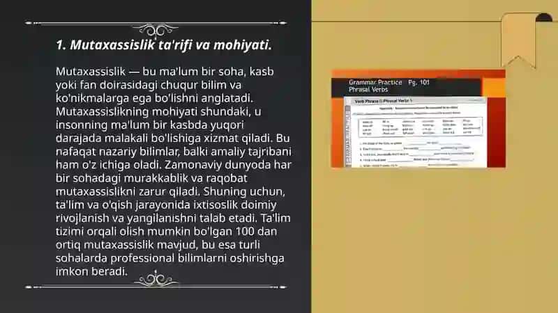 Mutaxassislikka kirish fanining o‘ziga xos xususiyatlari 3