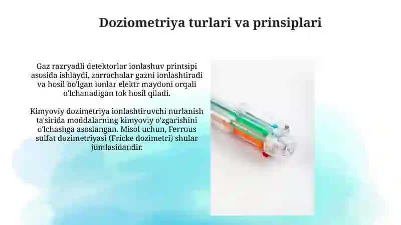 Dozimetriya metodlari. Dozimetrik asboblar 3
