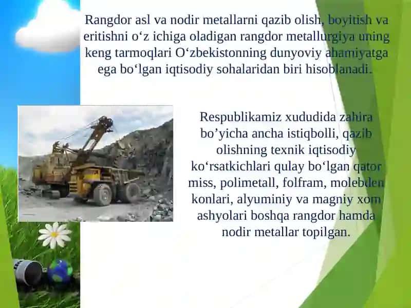 Rangdor va qora metallurgiya 3