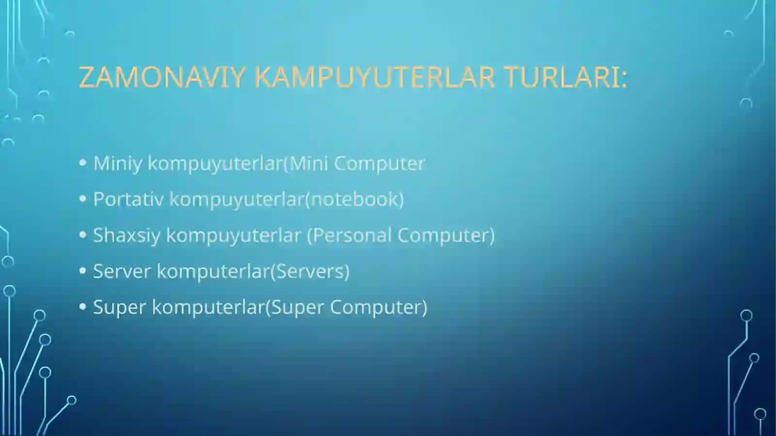Zamonaviy kampuyuter texnik ta’minoti 3