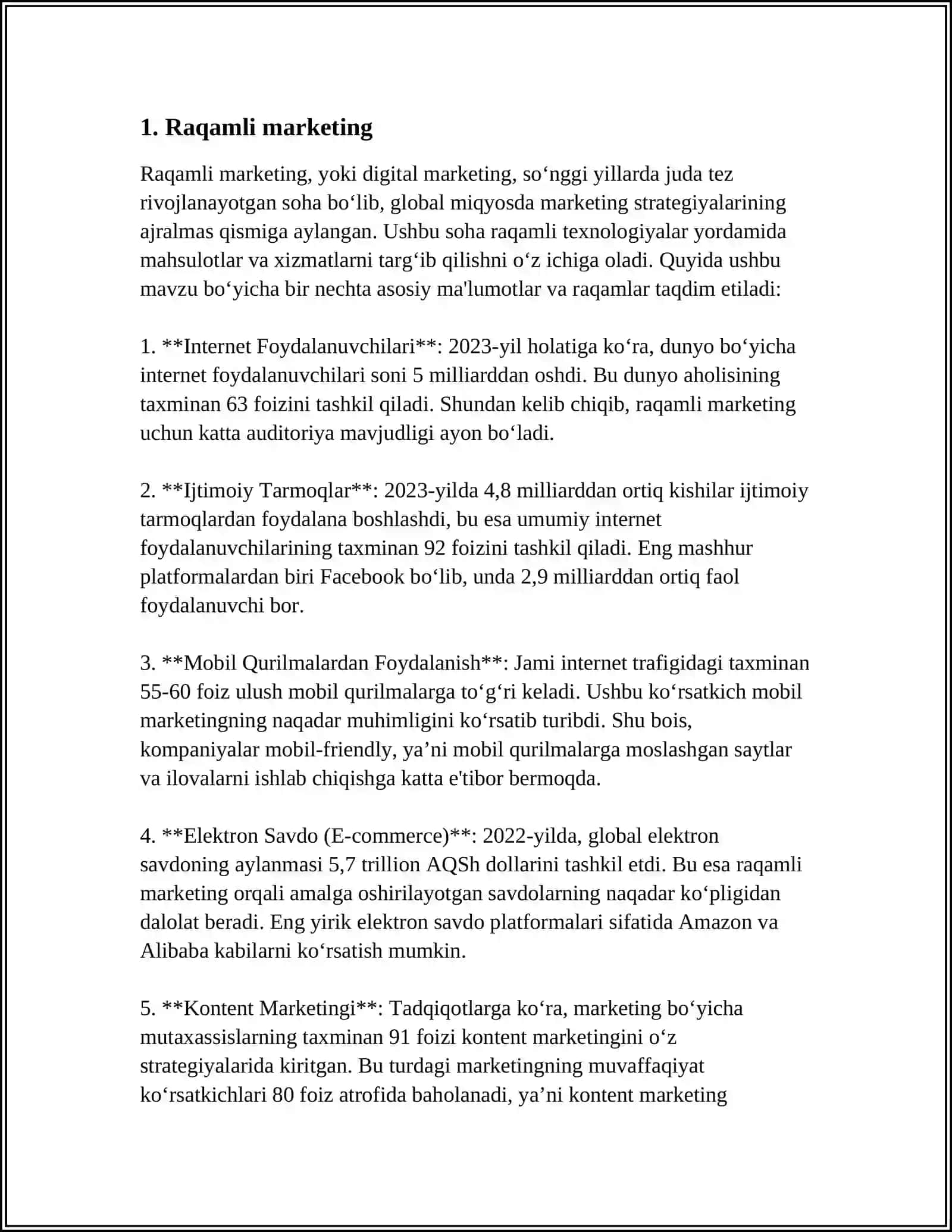 MARKETING HAQIDA 3