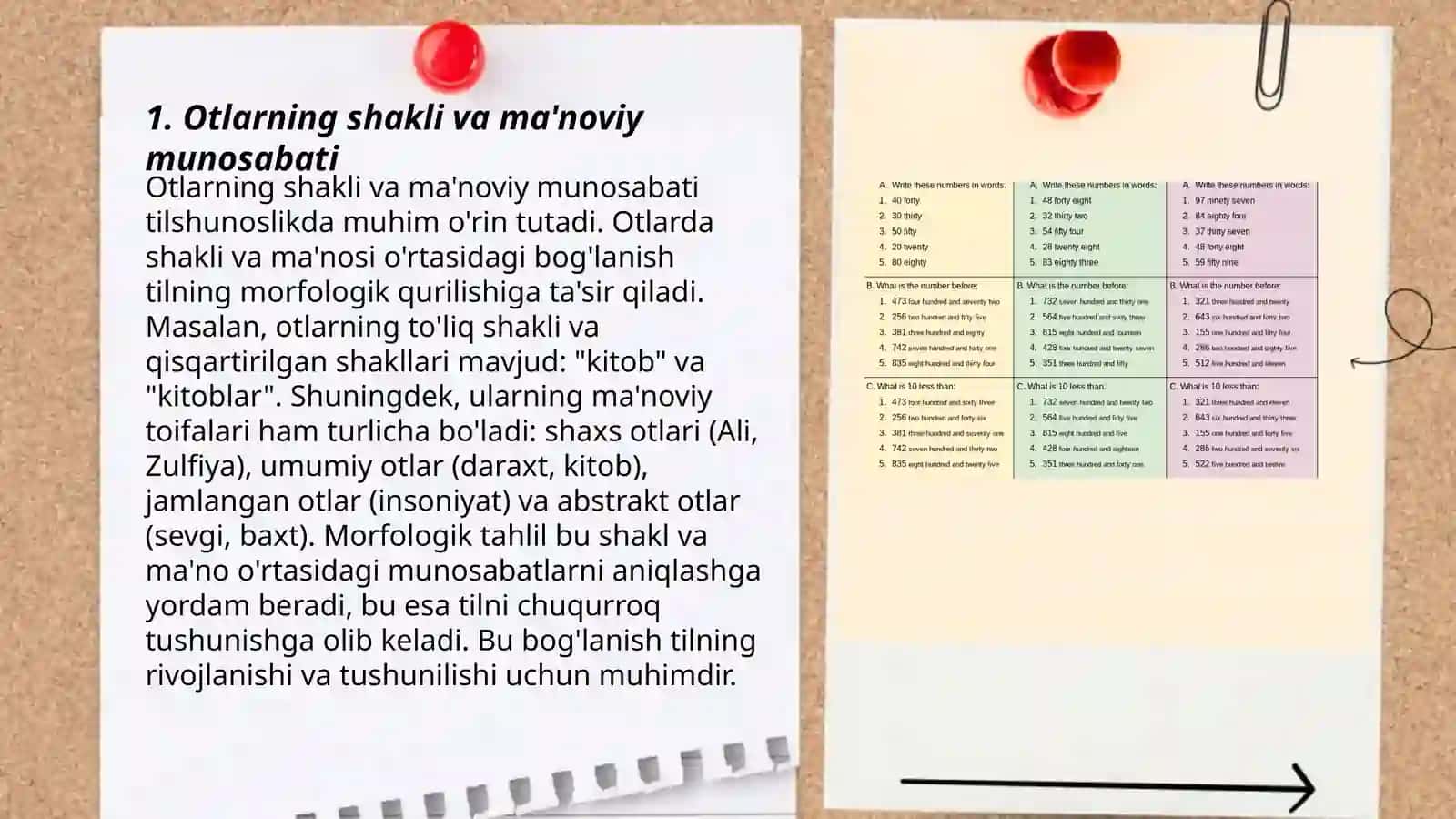 Otlarning shakli va ma'noviy munosabati 3