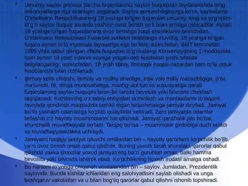Saylov Tizimi va Fuqarolik 3