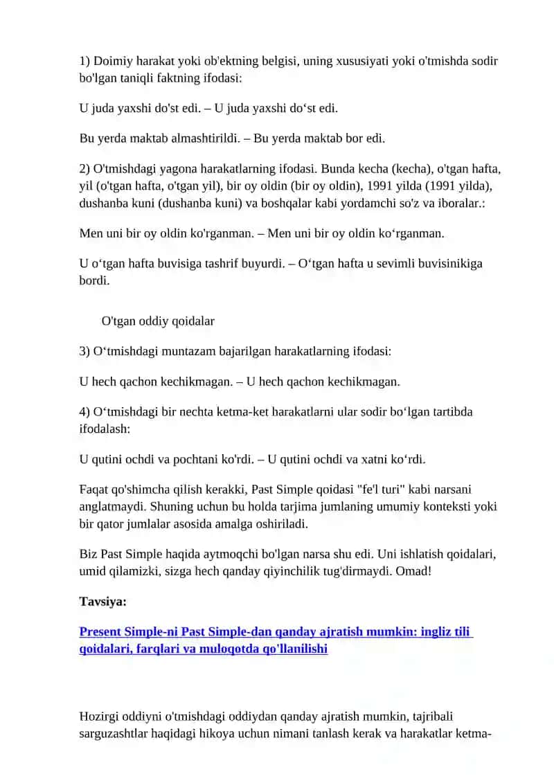 O'tgan oddiy qoidalar 3