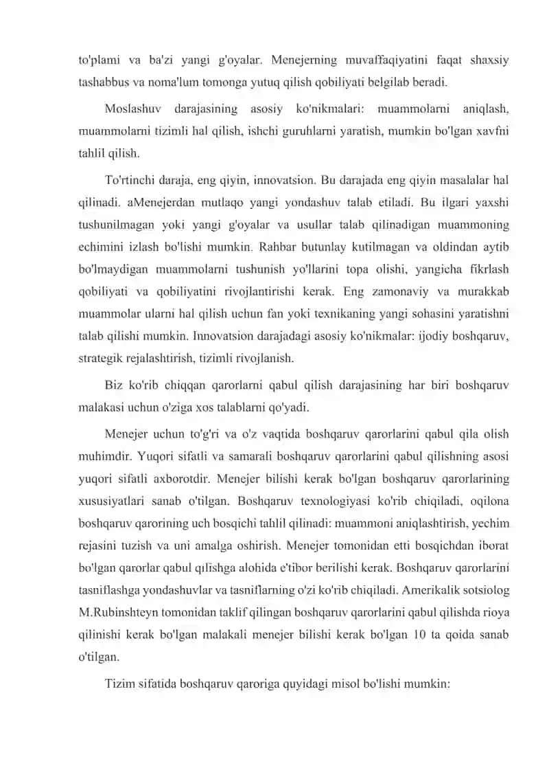 Menejmentda qaror qabul qilish. 3