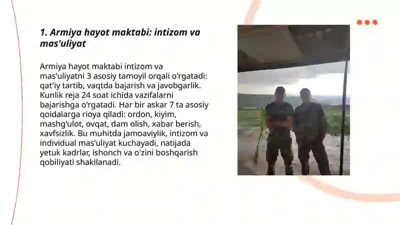 Armiya xayot maktabi 3