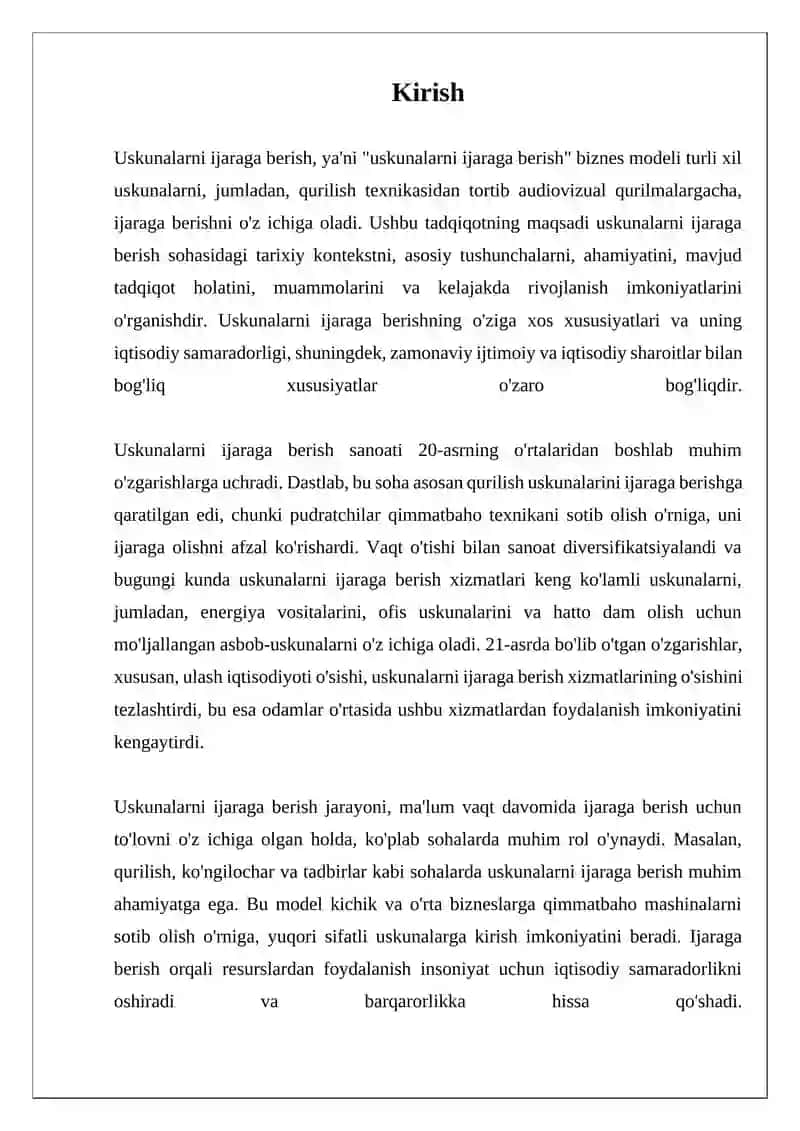 Uskunalarni ijaraga berishning 3