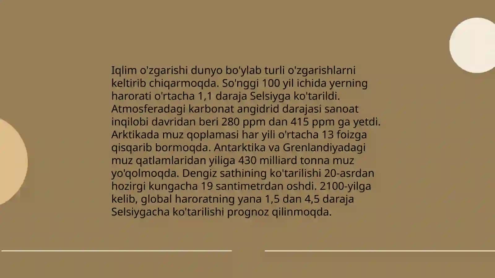 Iqlim o'zgarishi 3
