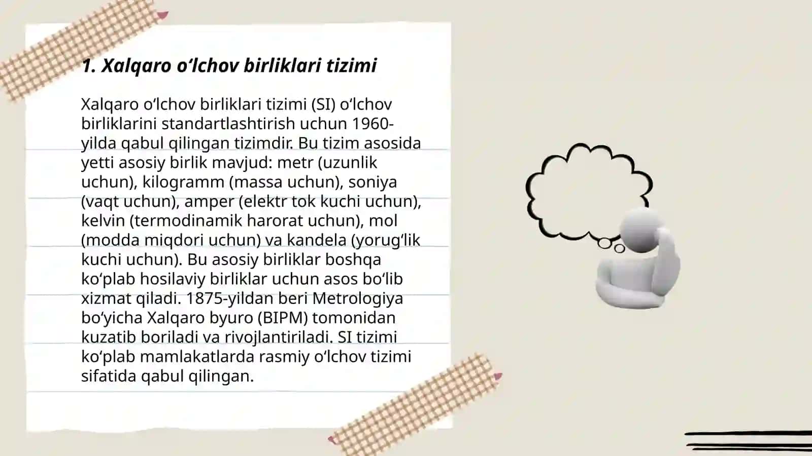 Xalqaro oʻlchov birliklari tizimi 3