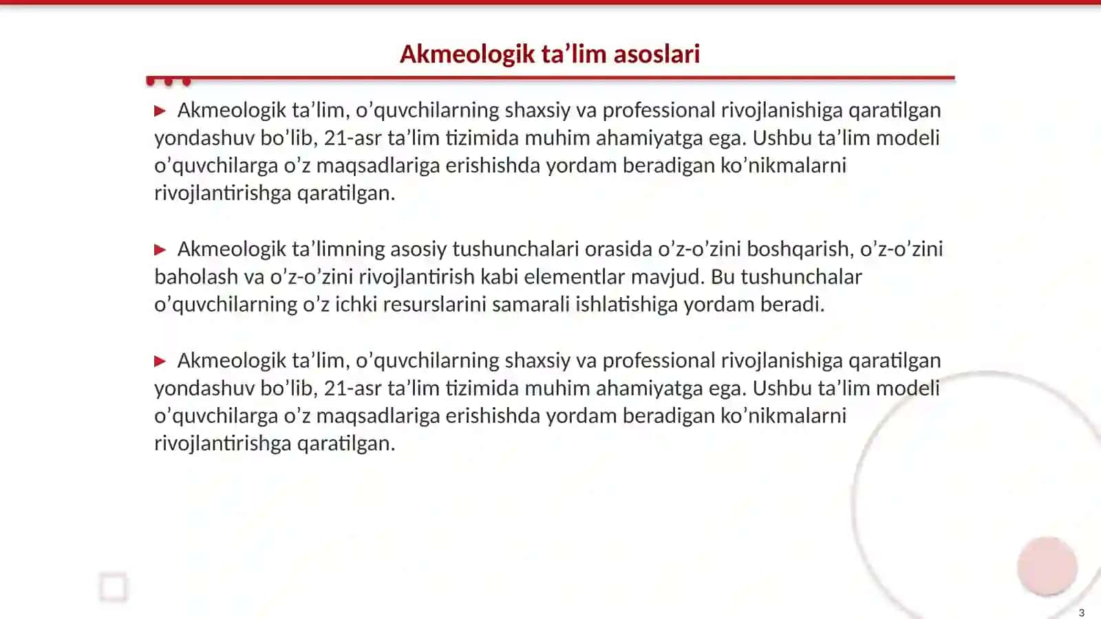 Akmeologik taʼlimda oʼquvchilarning oʻz-oʻzini boshqarish koʻnikmalarini shakllantirish 3
