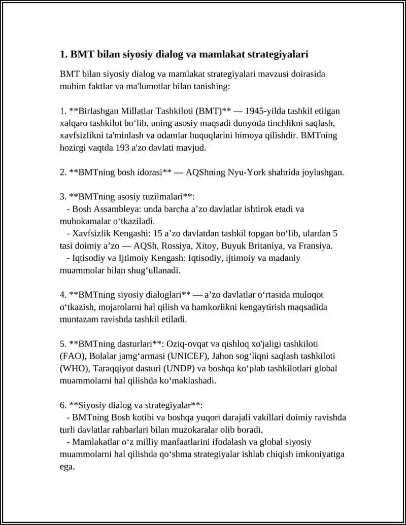 BMT VA XALQARO TASHKILOTLAR BILAN HAMKORLIK 3