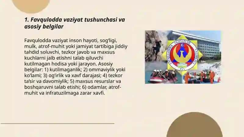 Favqulotda vaziyatlar va ularning turlari 3