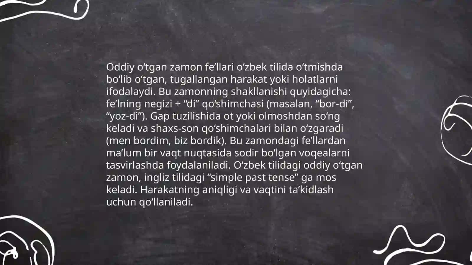 Oddiy o'tgan zamon fe'llari 3