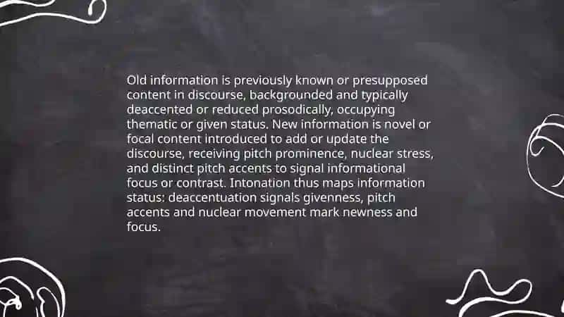 Intonation:old and new information 3