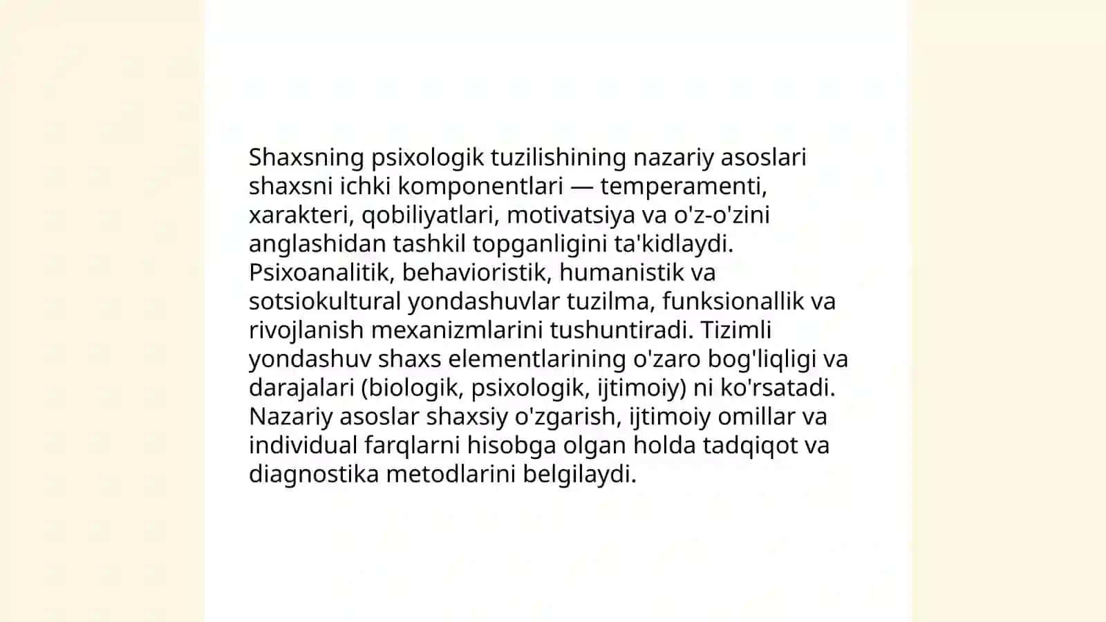 Shaxsning psixologik tuzilishi 3