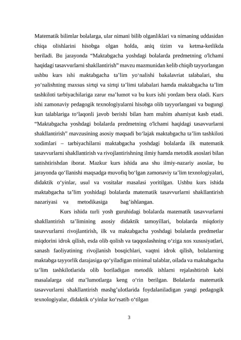 Maktabgacha Ta'limning O'zgarishi 3