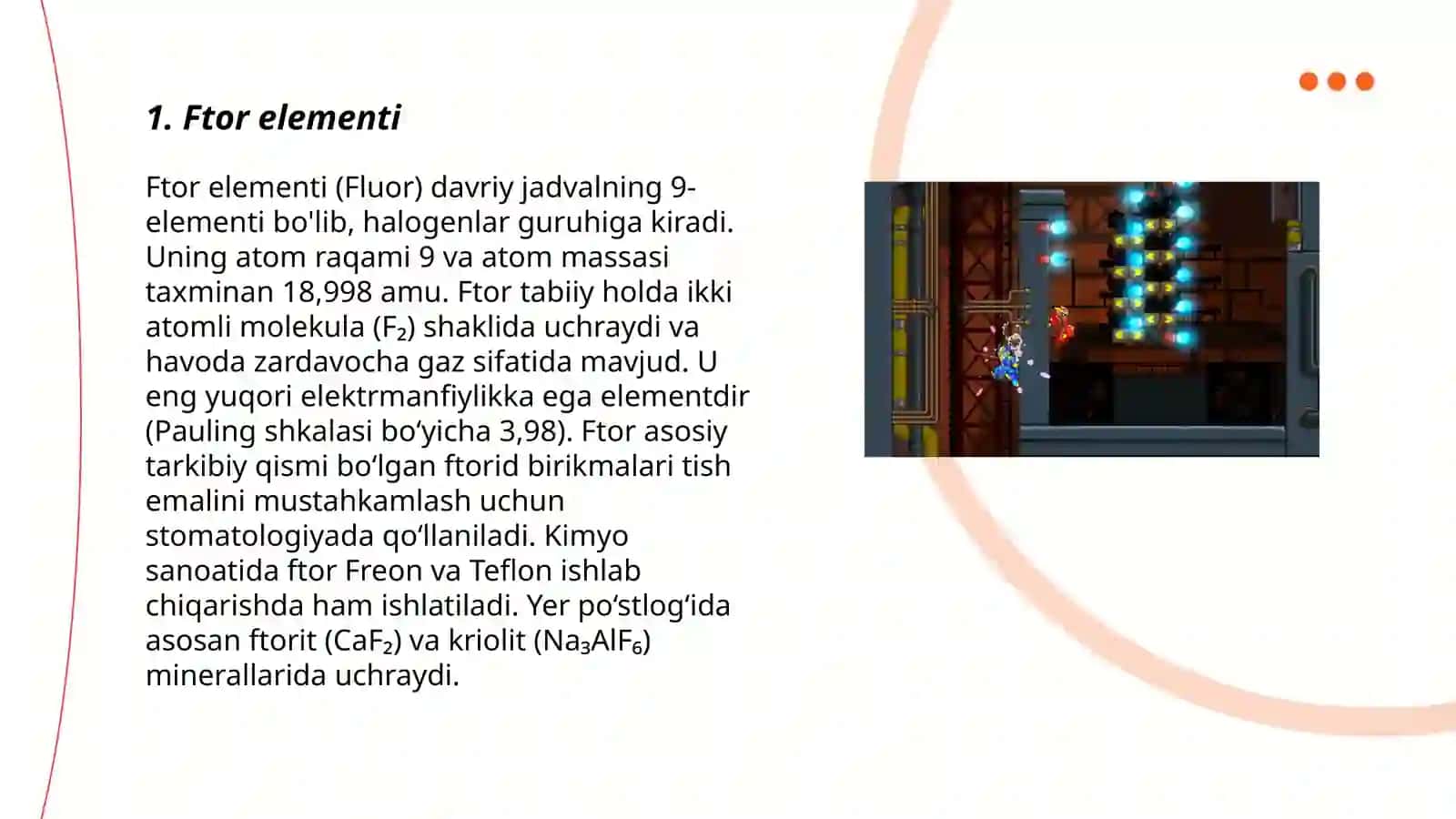 Davriy sistemaning asosiy guruppacha VII A guruh elementlari 3