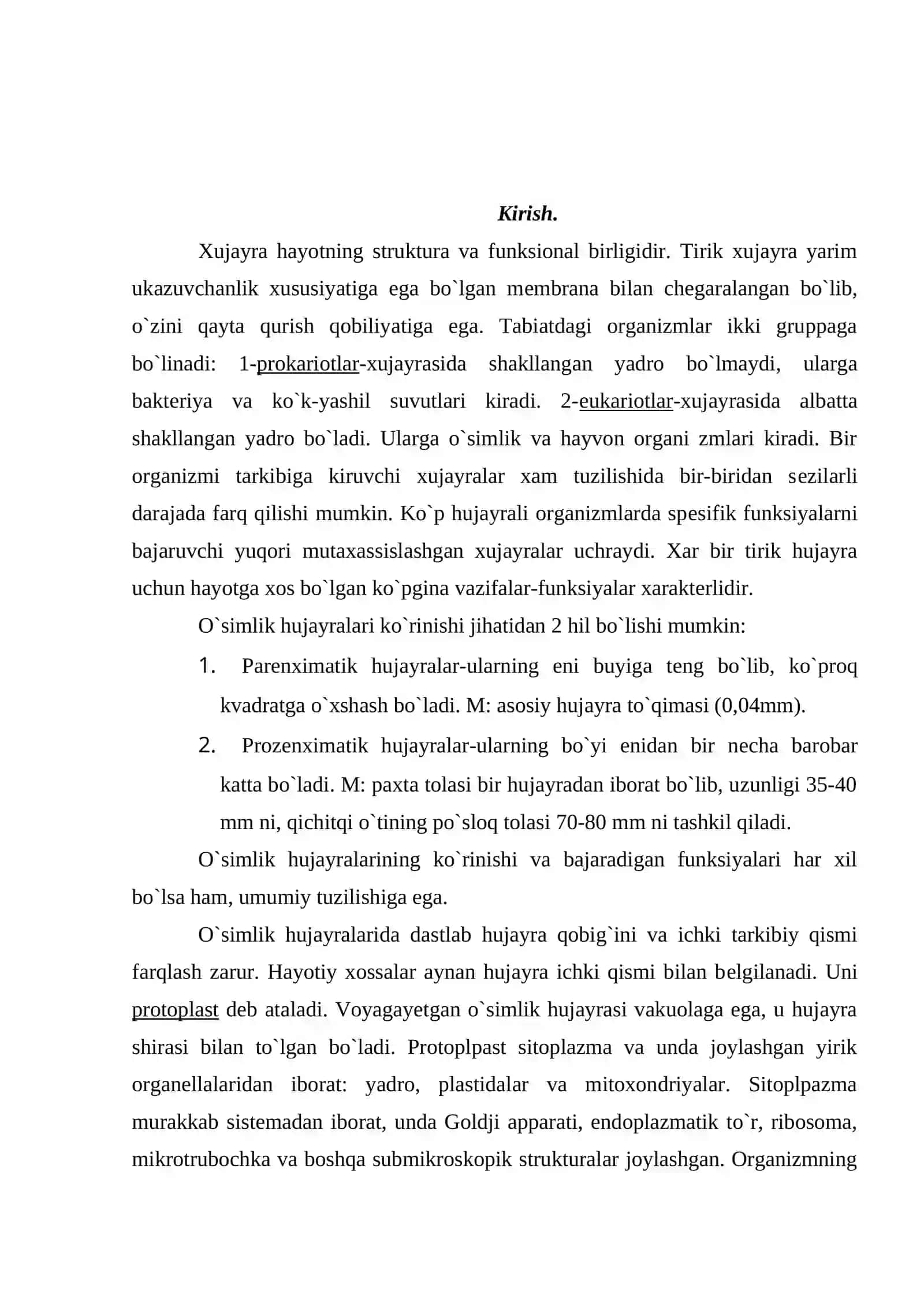 Hujayra tuzilmalarining biogenezi 3
