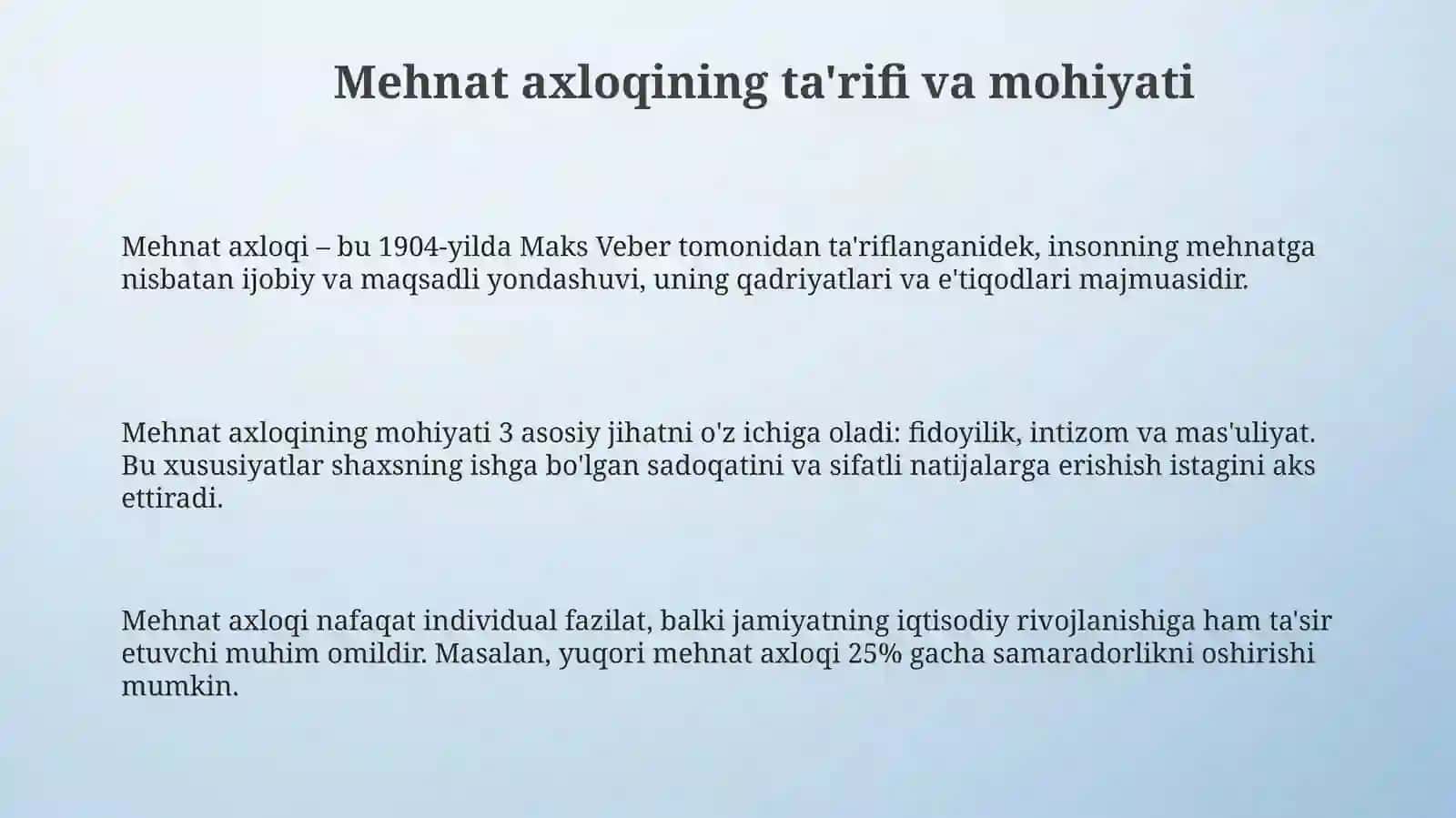 Mehnat Axloqining Ta'rifi va Mohiyati 3