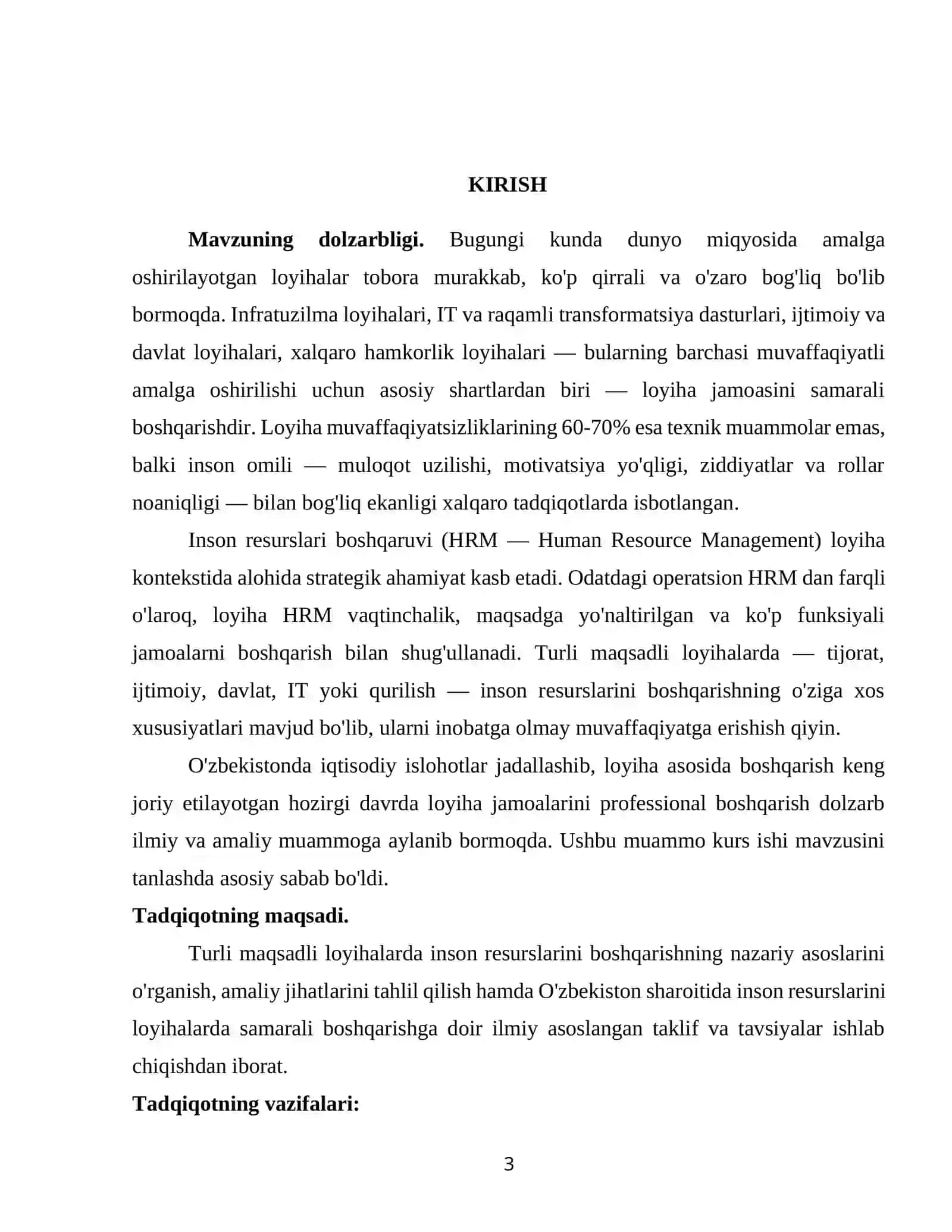 Loyihalarda inson resurslarini boshqarishning muhumligi 3