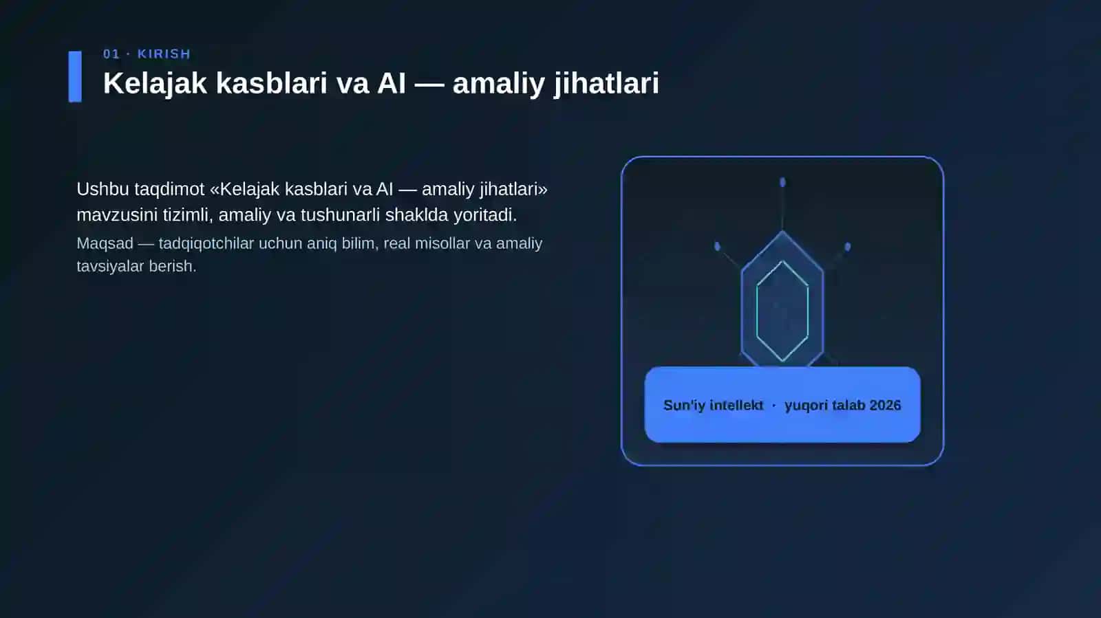 Kelajak kasblari va AI — amaliy jihatlari 3