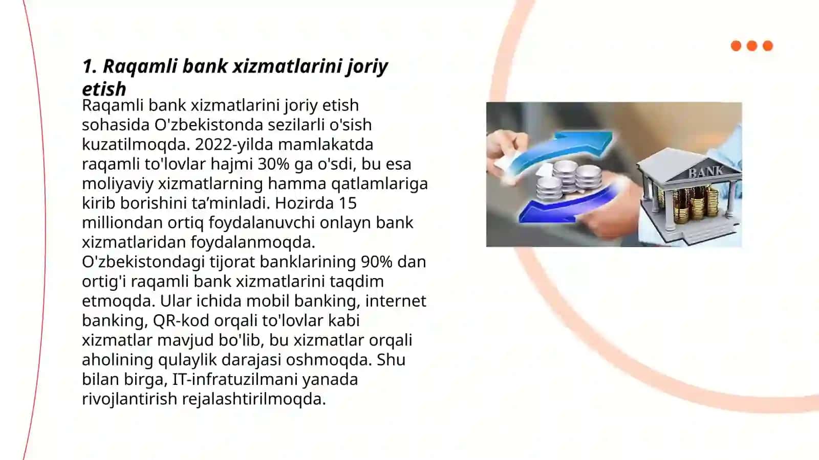 Raqamli bank xizmatlarini joriy etish 3