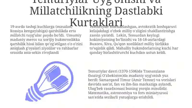 Temuriylar Uyg'onishi va Millatchilikning Dastlabki Kurtaklari 3