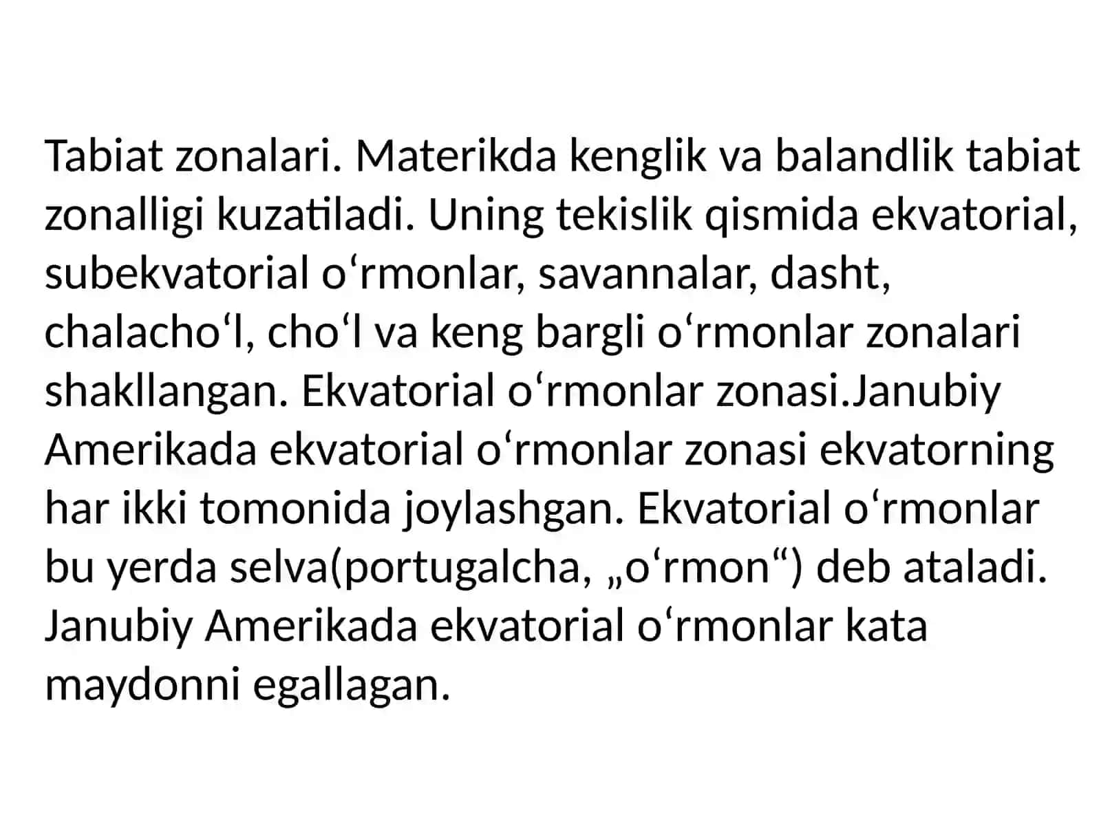 Tabiat zonalari va ularning kelib chiqishi 3