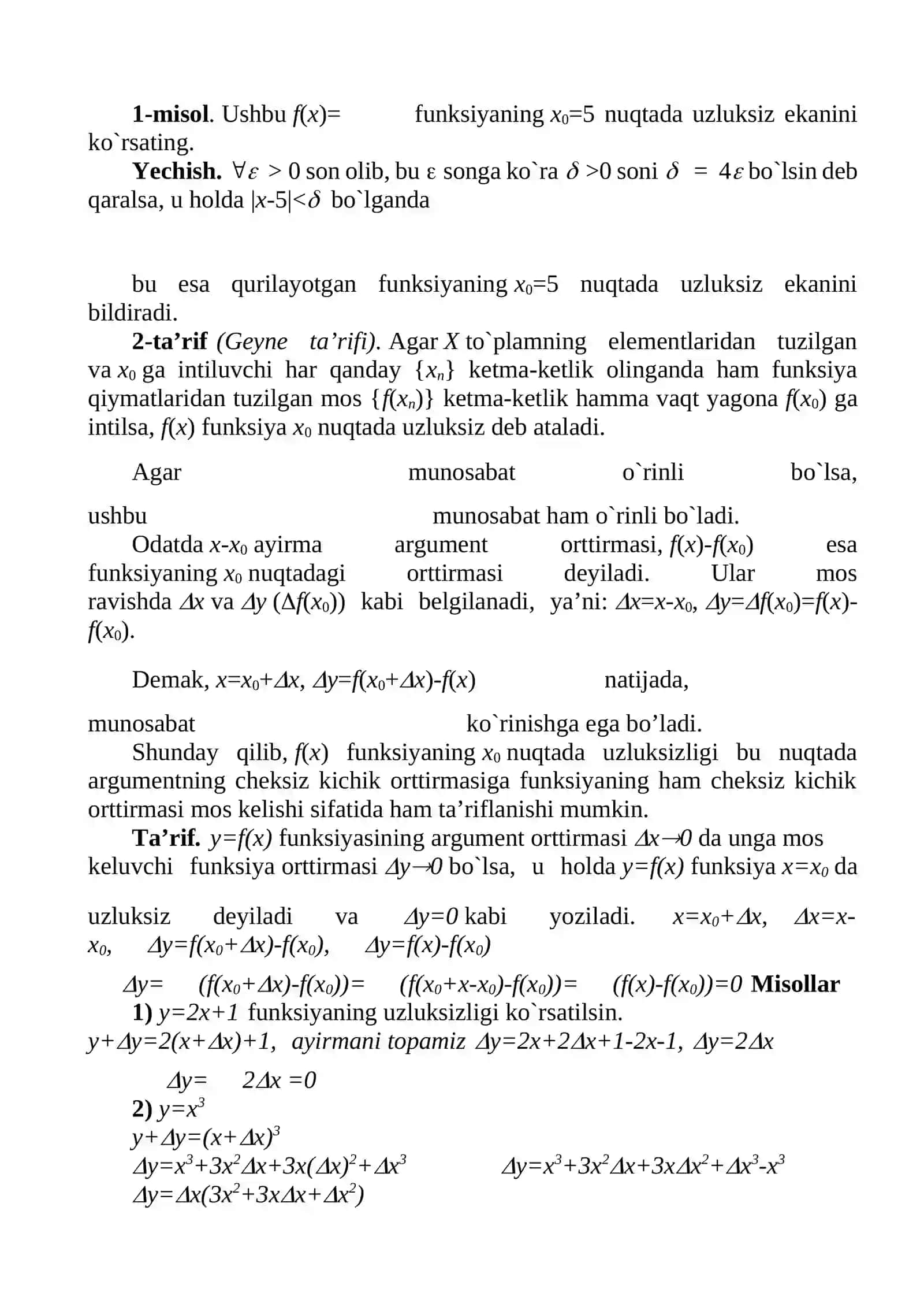 FUNKSIYANING UZLUKSIZLIGI 3