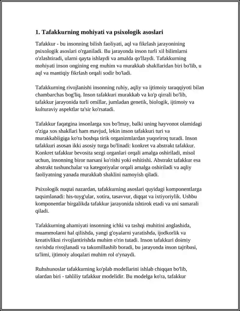 TAFAKKUR (PISIHOLOGIYA) 3