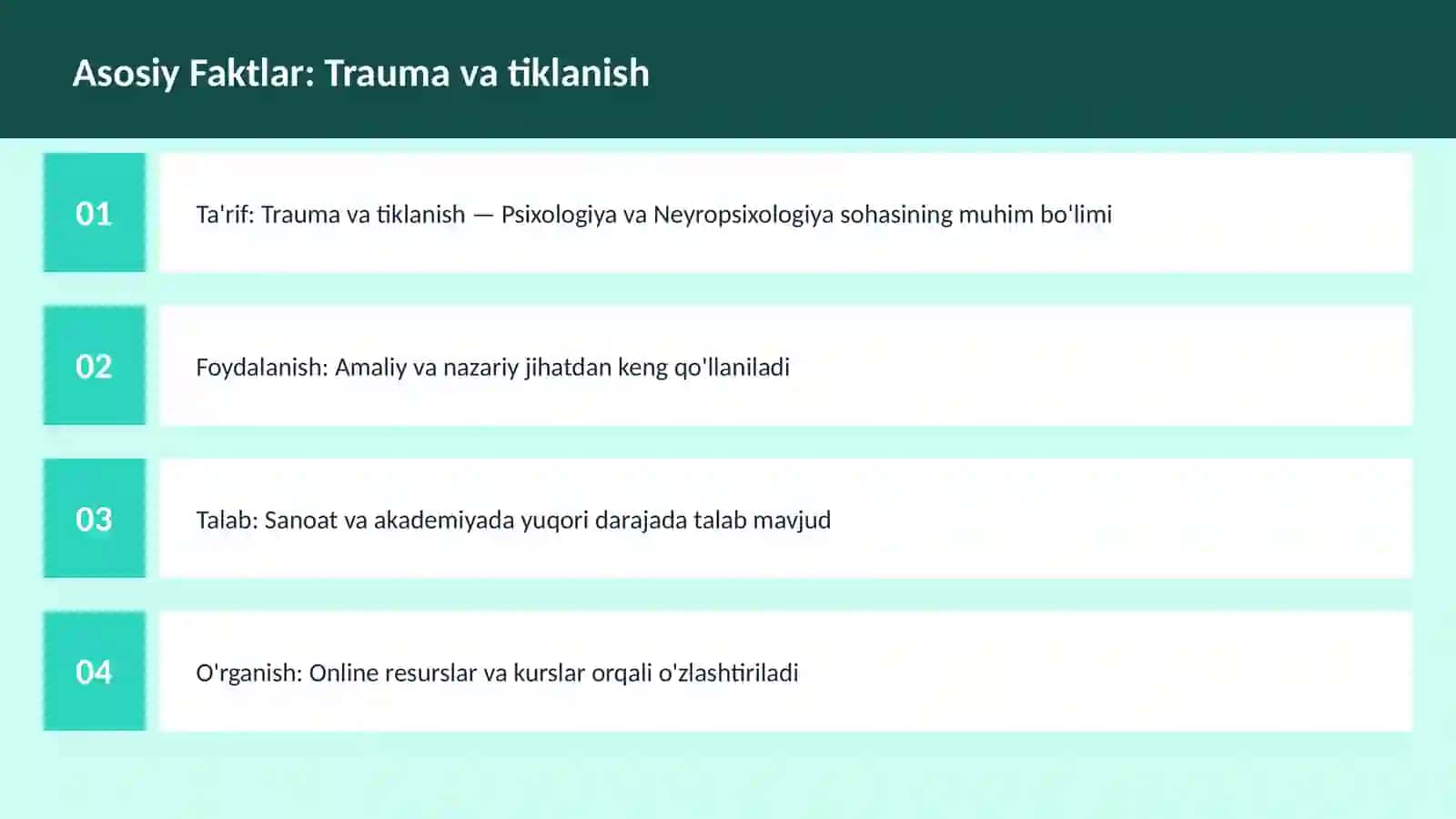 Trauma va tiklanish 3