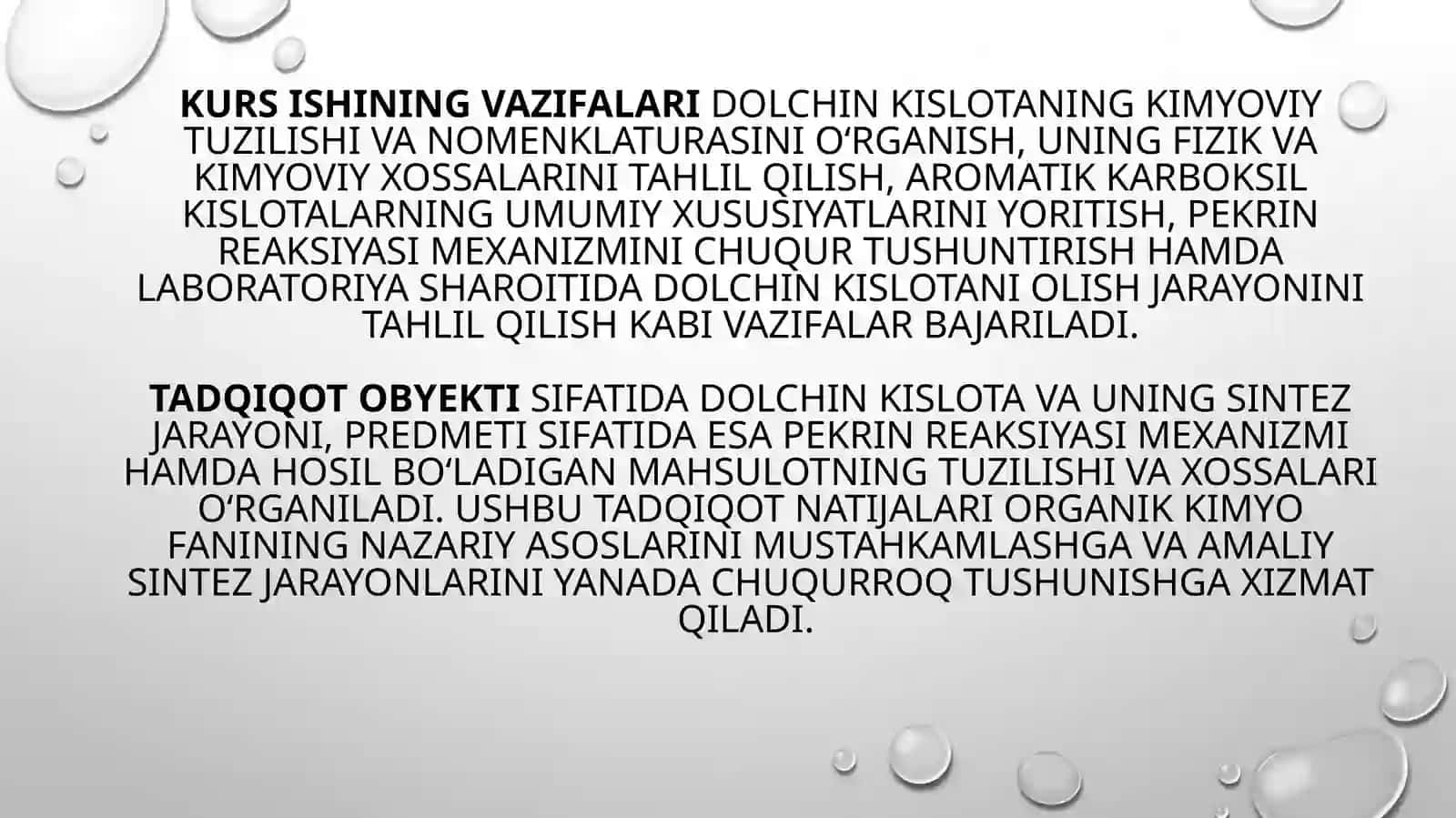 dolchinkislota(pekrinreaksiyasi)sintezi,uningtuzilishivaxossalar 3