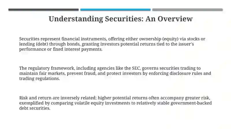 Types of securities 3