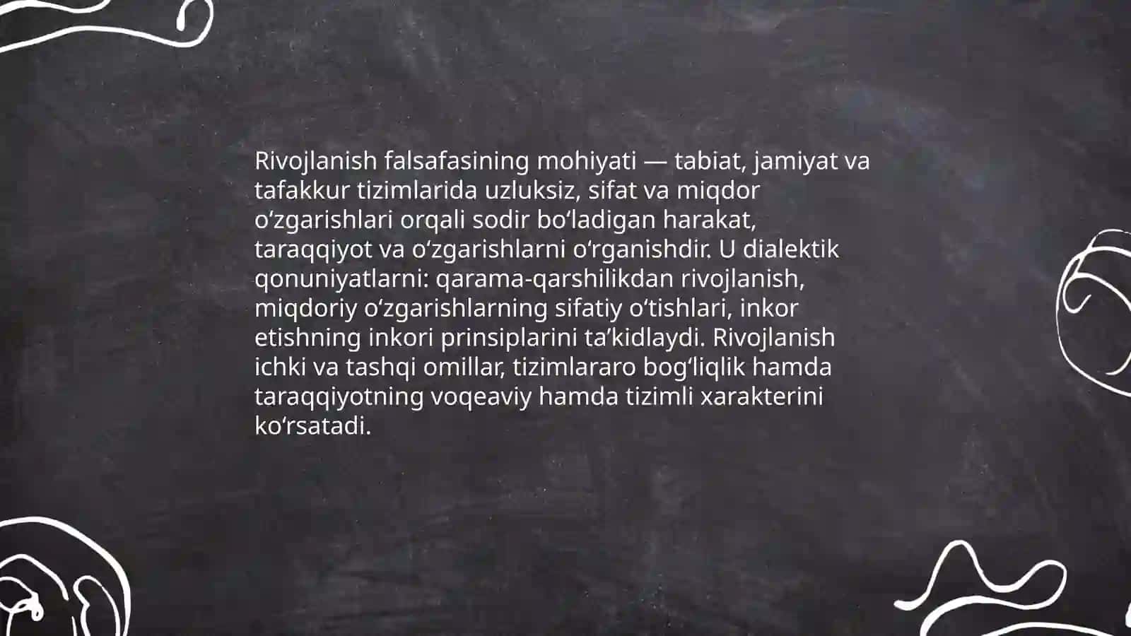 Rivojlanish falsafasi. Dialektika 3