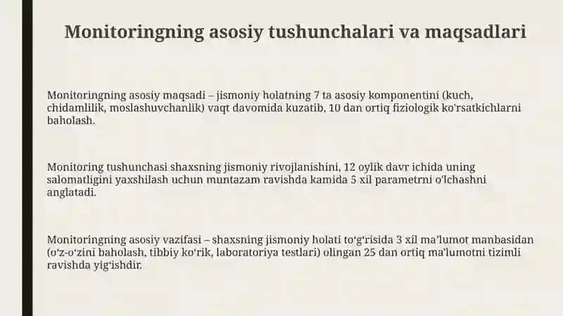 Tananing jismoniy holatini nazorat qilish uslubi 3