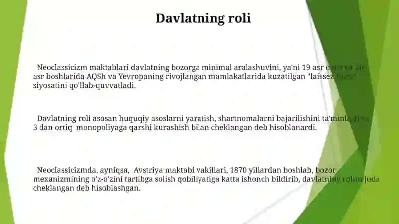 Neoklassik iqtisodiy maktablar 3
