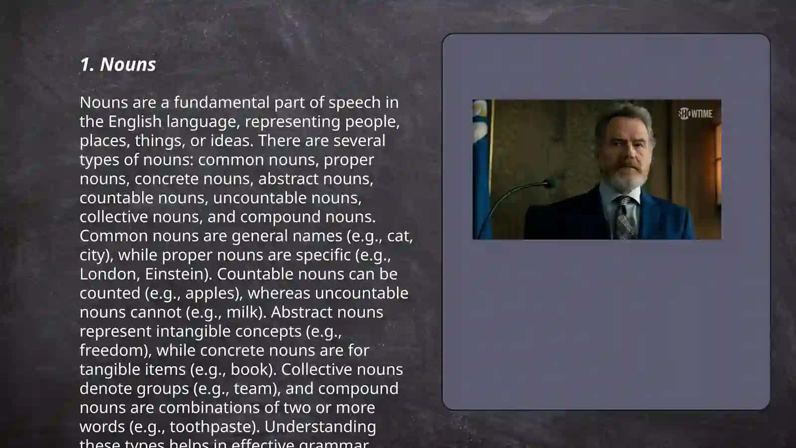 Independent parts of speech 3