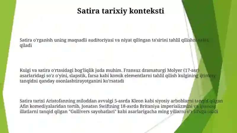 Satirik va yumoristik janrlarni òrganish 3