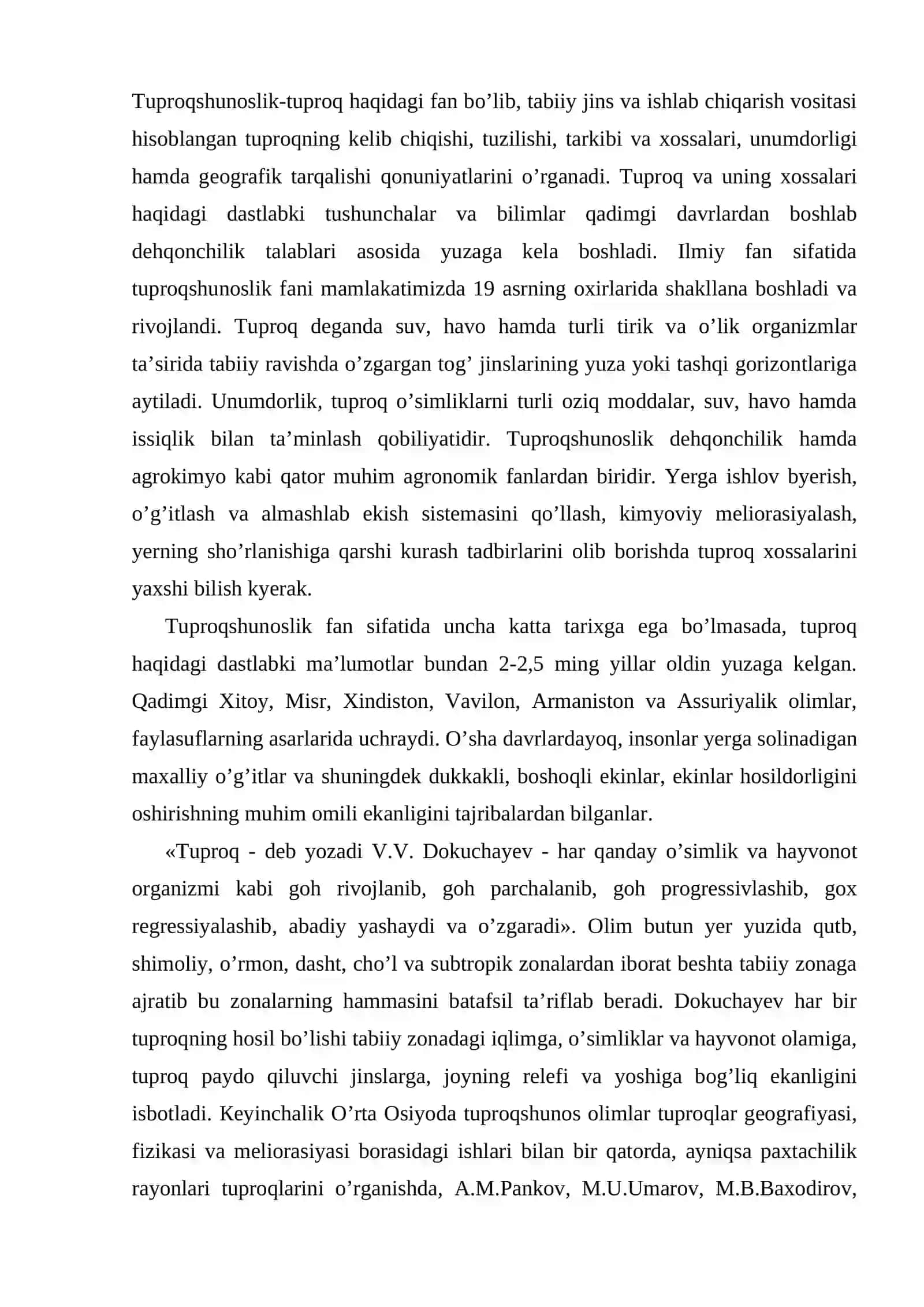 Tuproqshunoslikga kirish tarixi 3