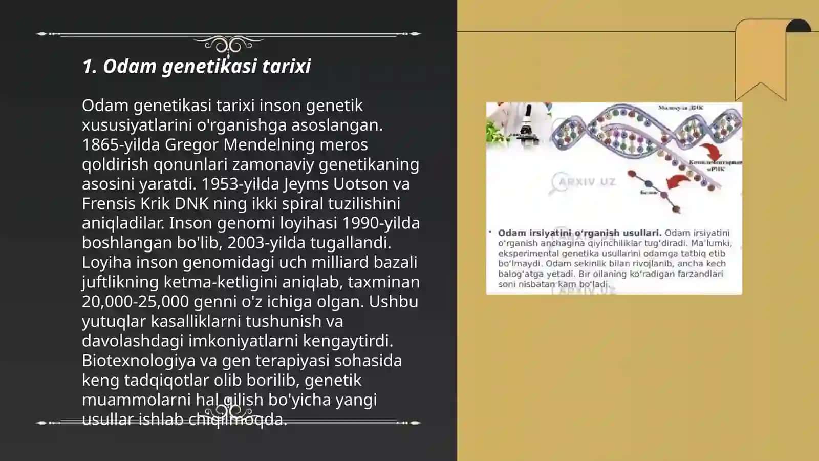 Odam genetikasi va uni o'rganish usullari 3