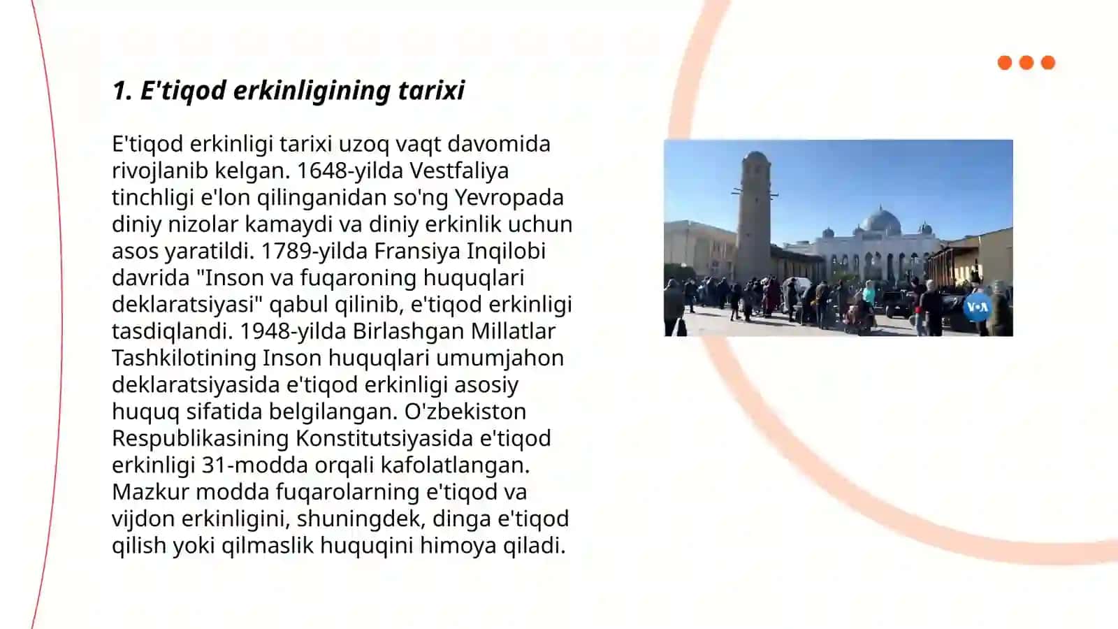 Vijdon va e'tiqod erkinligi 3
