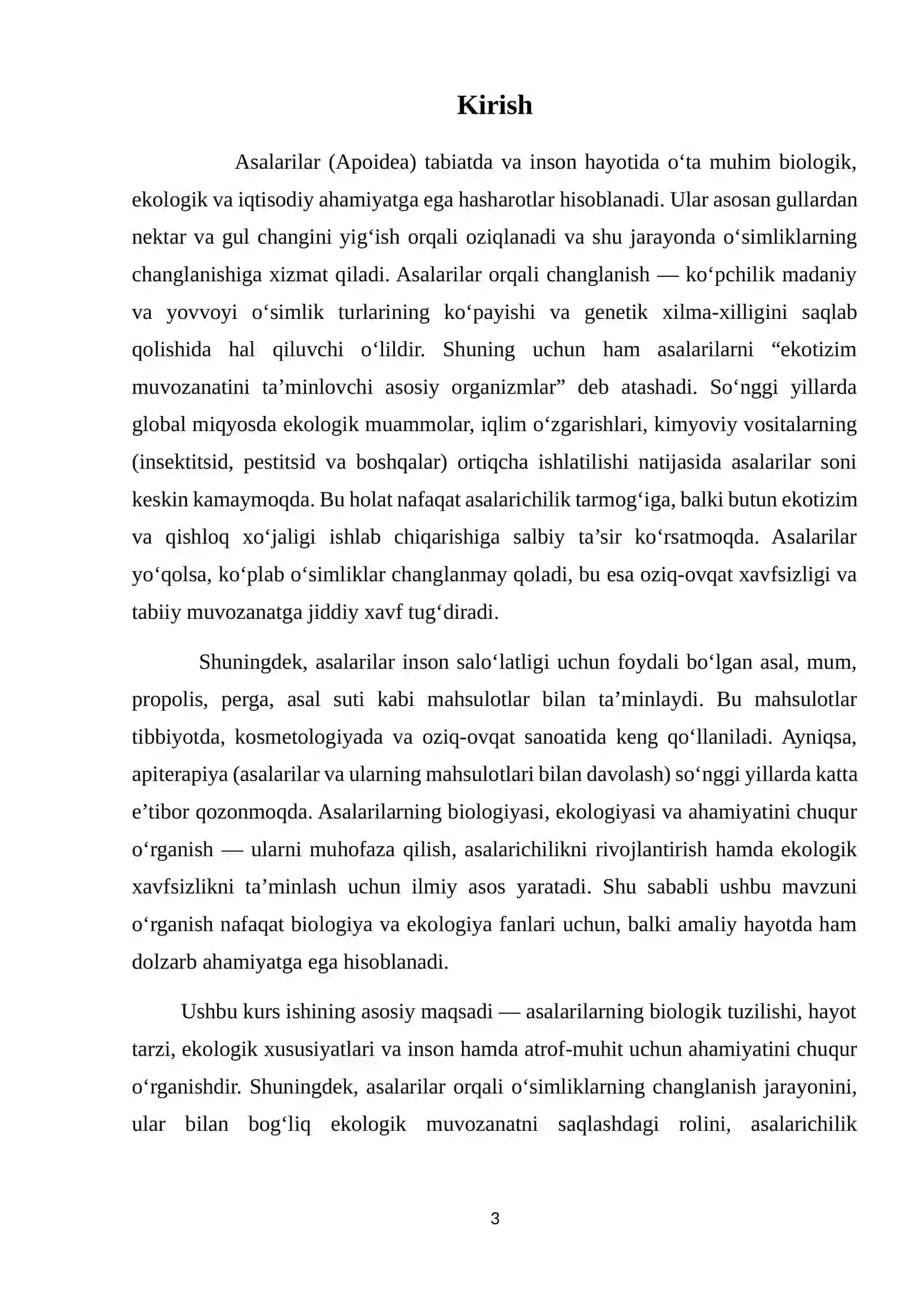 Asalarilarning Biologik Xususiyatlari 3