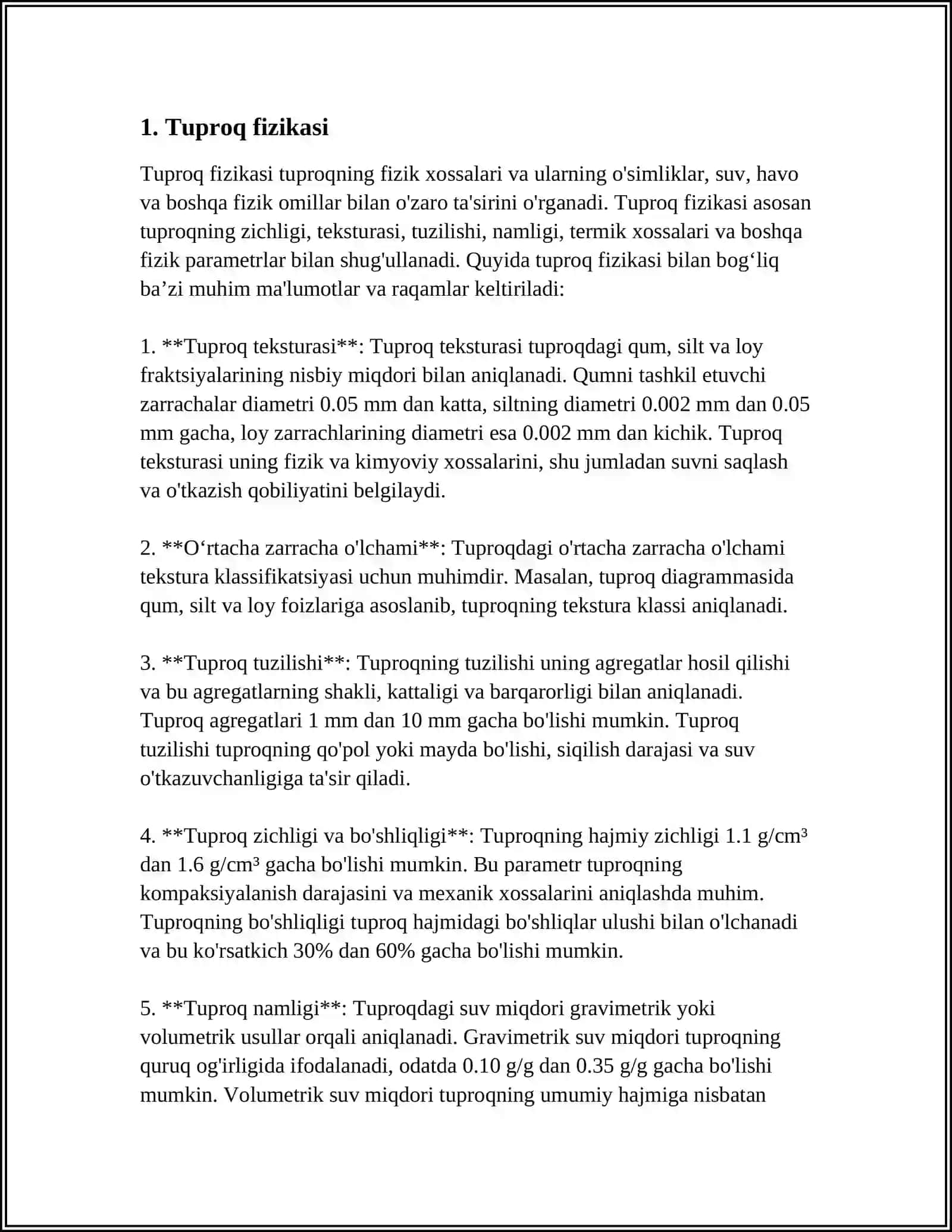 Tuproq fizikasi 3