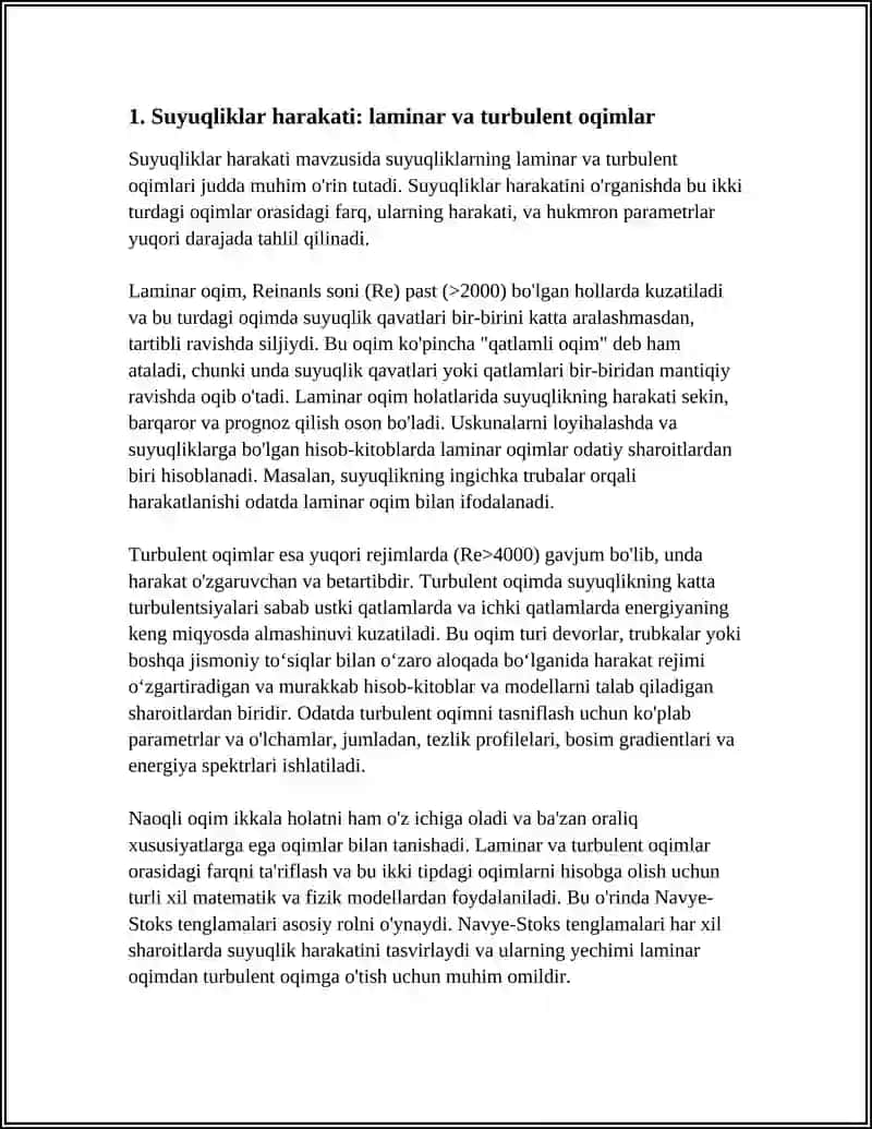 SUYUQLIKLAR HARAKATI 3